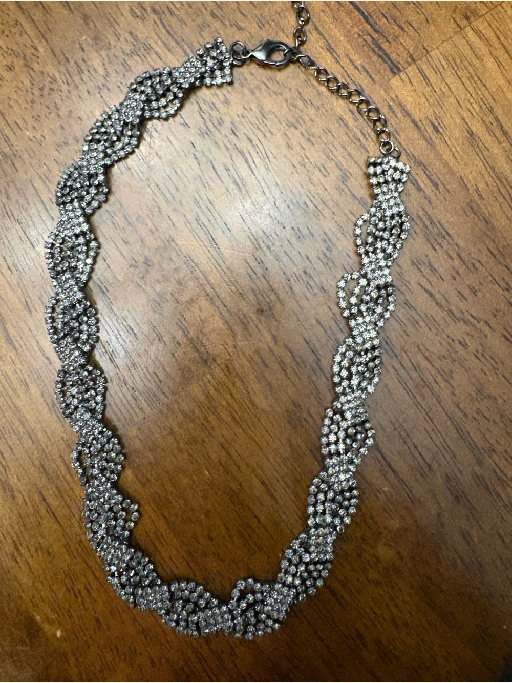 Vintage  Crystal Braided Necklace